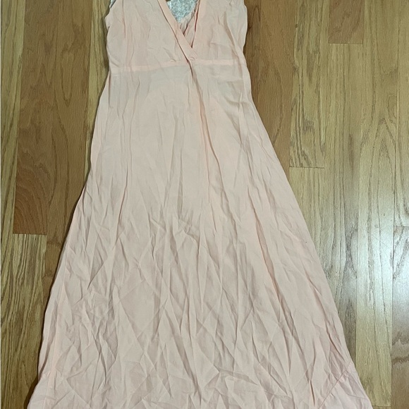 1920s Peach Crinkled Silk Pyjamas/Pajamas/Nightgown - Picture 7 of 9